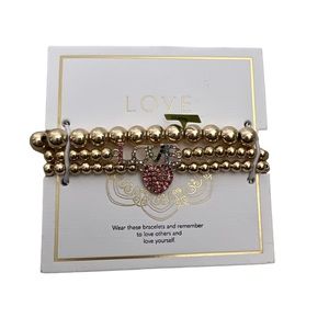 LOVE Set of 3 Bracelets